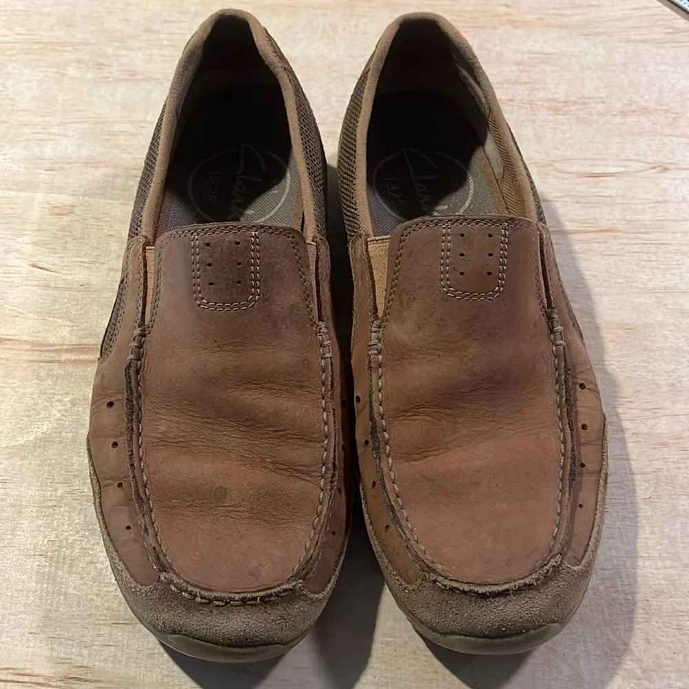 Clarks men’s slip on casual leather loafers 63621 size 9.5